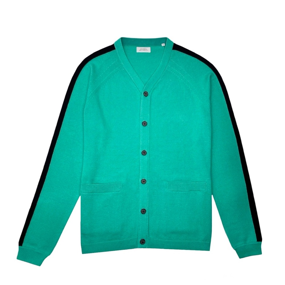 Saturdays NYC Men's Stripe Knit Cardigan Sweater
